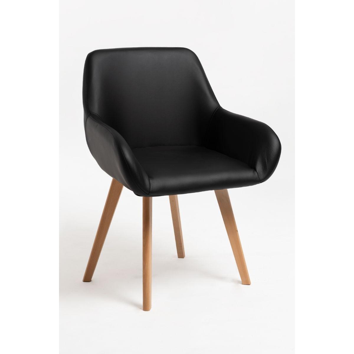 Regalos Miguel - Packs Sillas Comedor - Pack 2 Sillas Venly Polipiel - Negro