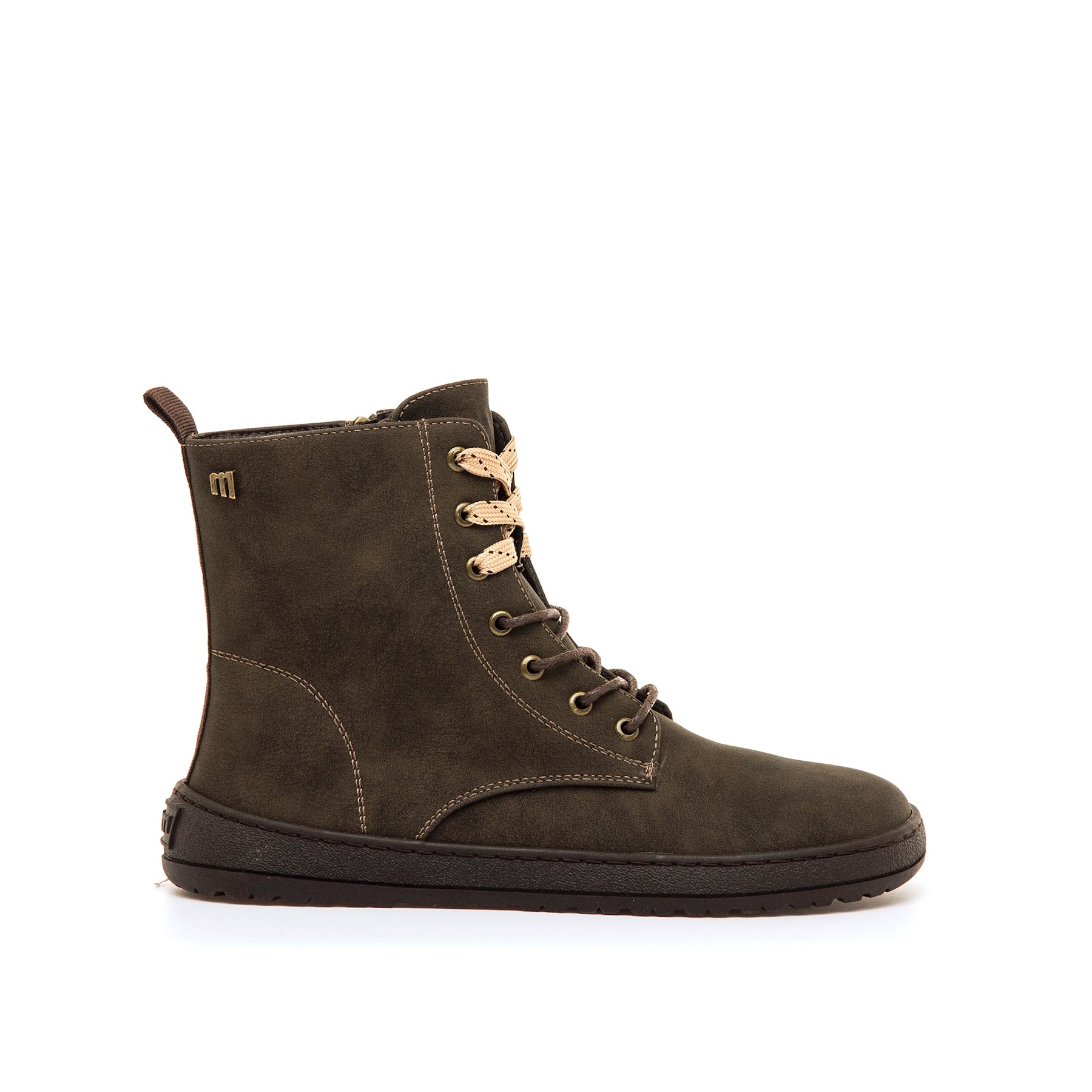 Mustang-MTNG botines planos barefoot mujer free alask marron con cierre cremallera y tipo de puntera redonda