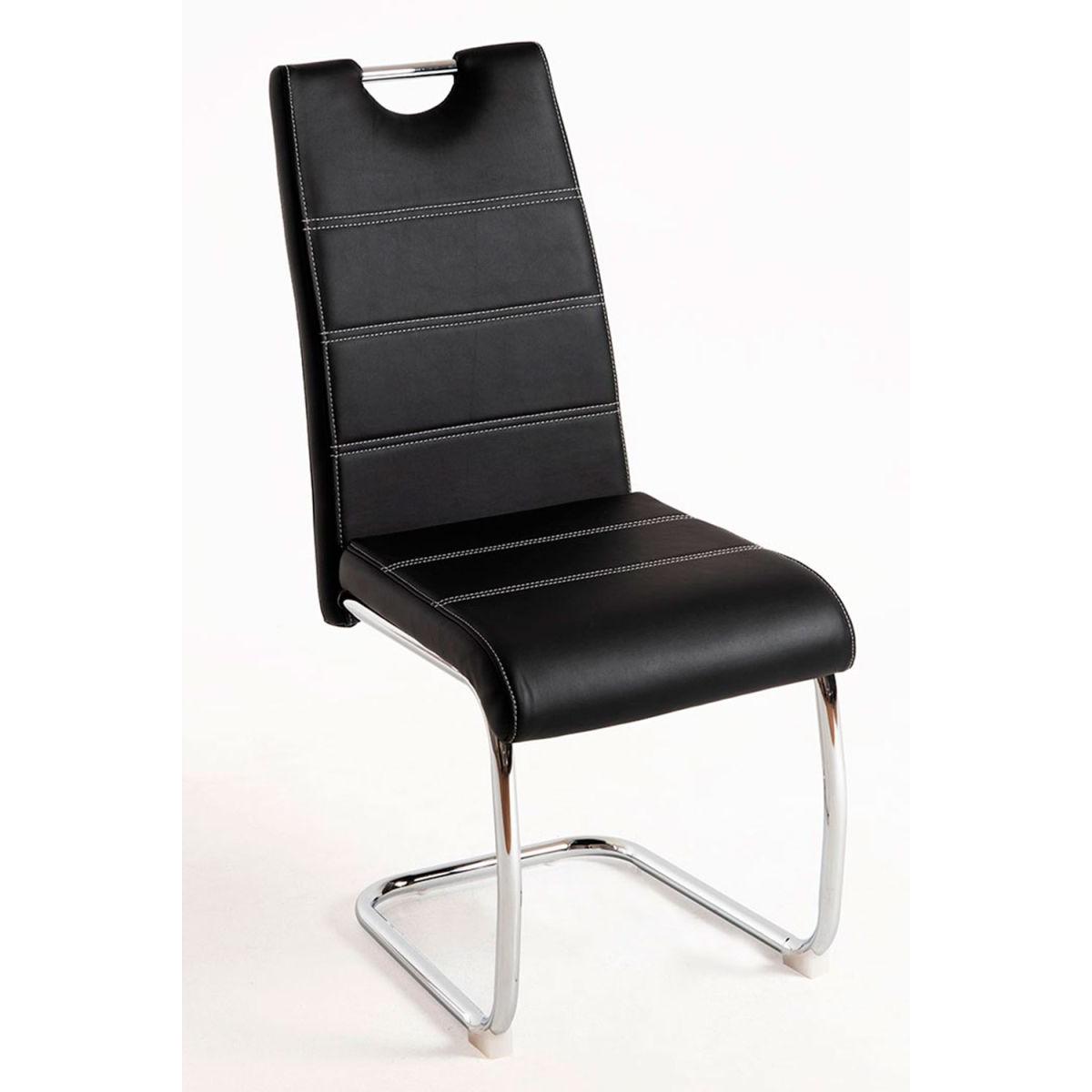 Regalos Miguel - Sillas Comedor - Silla Hallen Polipiel - Negro