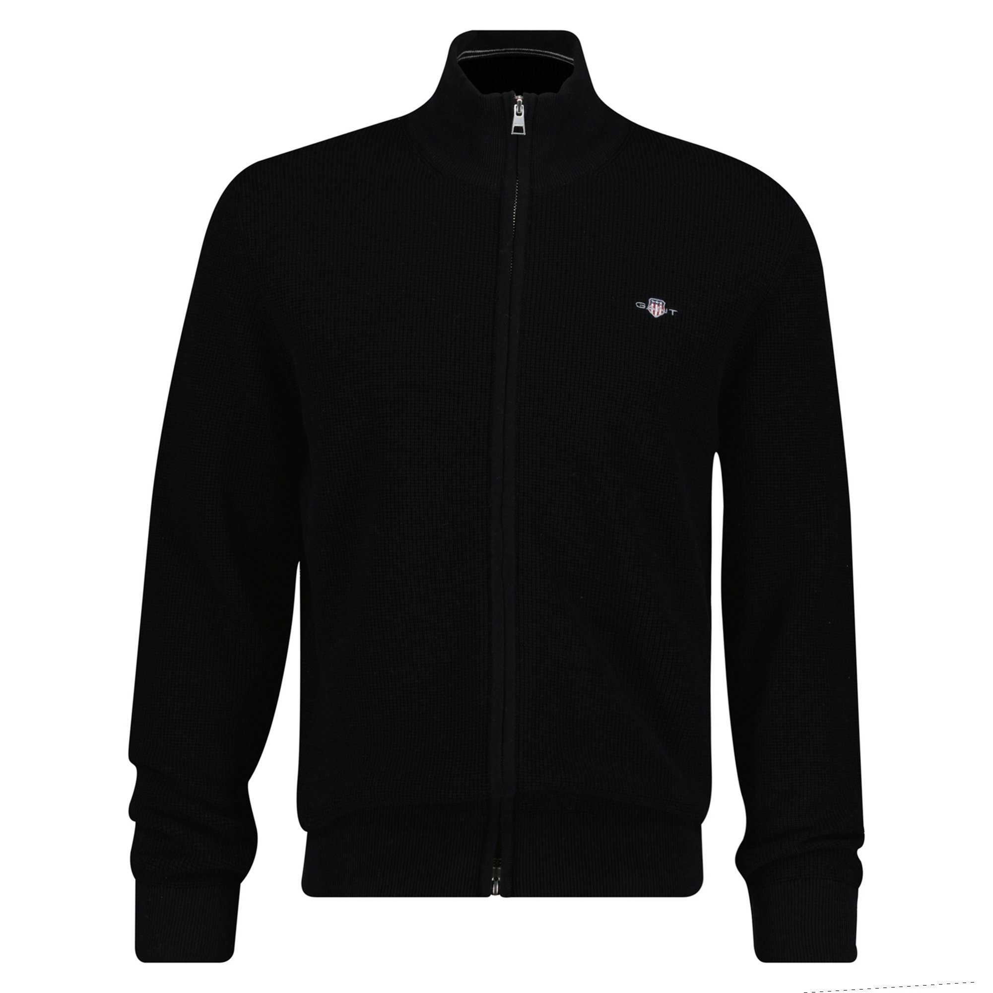 GANT Chaqueta de punto para hombre con cuello alto - Micro Textured Cotton Zip Cardigan, algodón MICRO TEXTURED COTTON ZIP CARDIGAN