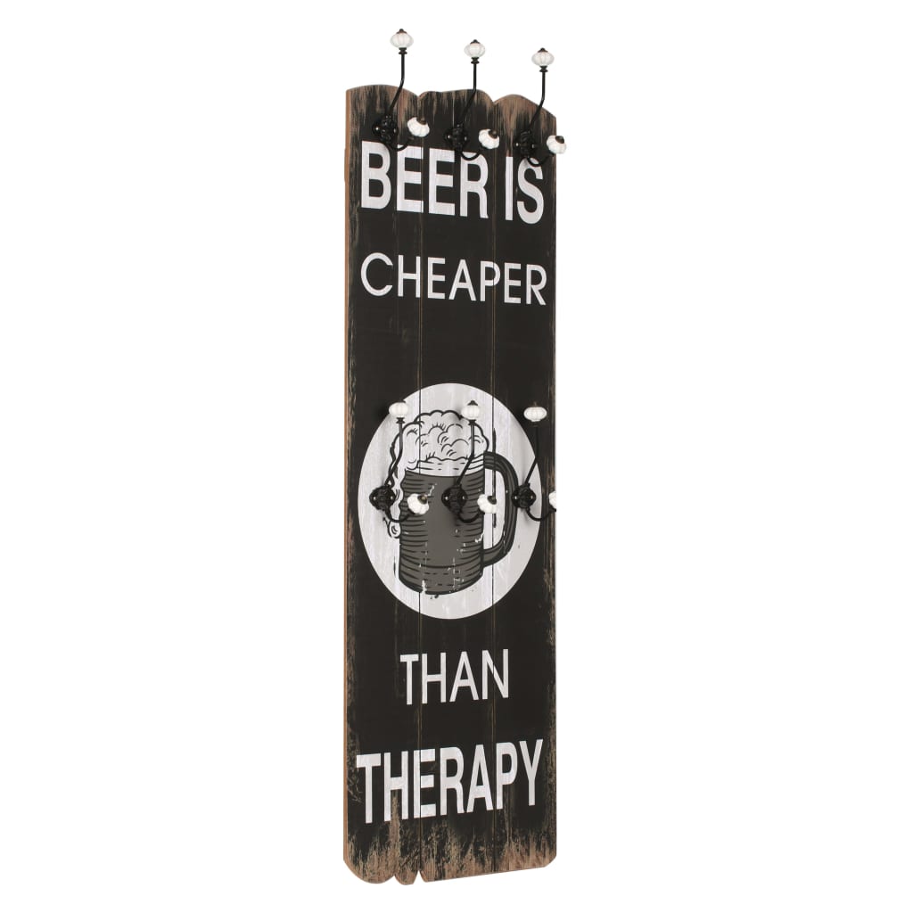 vidaXL Perchero Pared de 6 Ganchos 120x40 cm Percha Decoración Casa Hogar Color Beer Cheaper,  Family,  Family Rules y mas