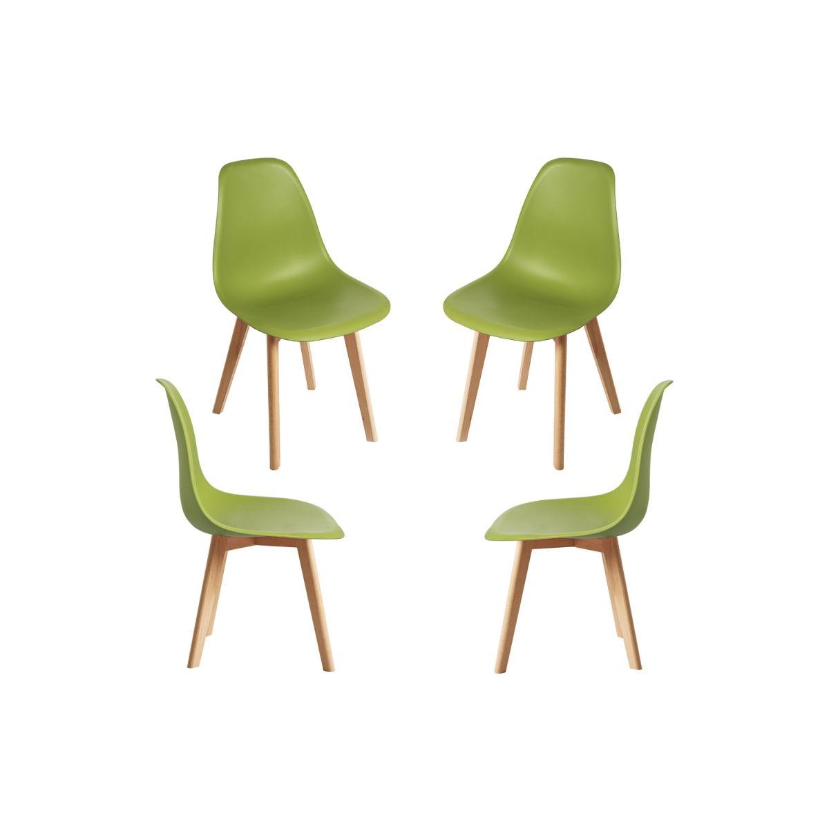Regalos Miguel - Packs Sillas Comedor - Pack 4 Sillas Kelen - Verde