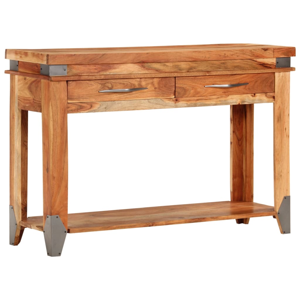 Vidaxl Mesa Consola de Madera Maciza de Acacia 40 X 30 X 51 Cm/ 110 X 34 X 74 Cm Mesita Habitación Mesitas de Noche Dormitorio para Salón, Estudio, Moderno Mesa Auxiliar