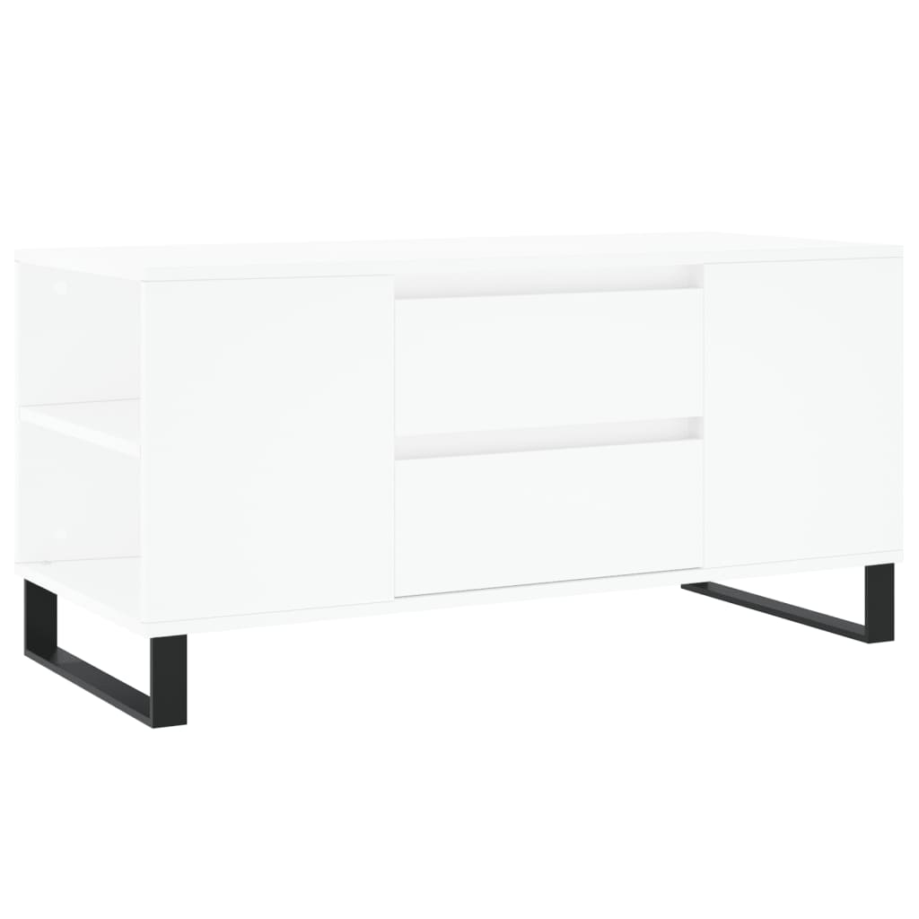 Vidaxl Mesa de Centro de Madera de 102x44,5x50 Cm - Blanco y Negro - Mesita de Salón