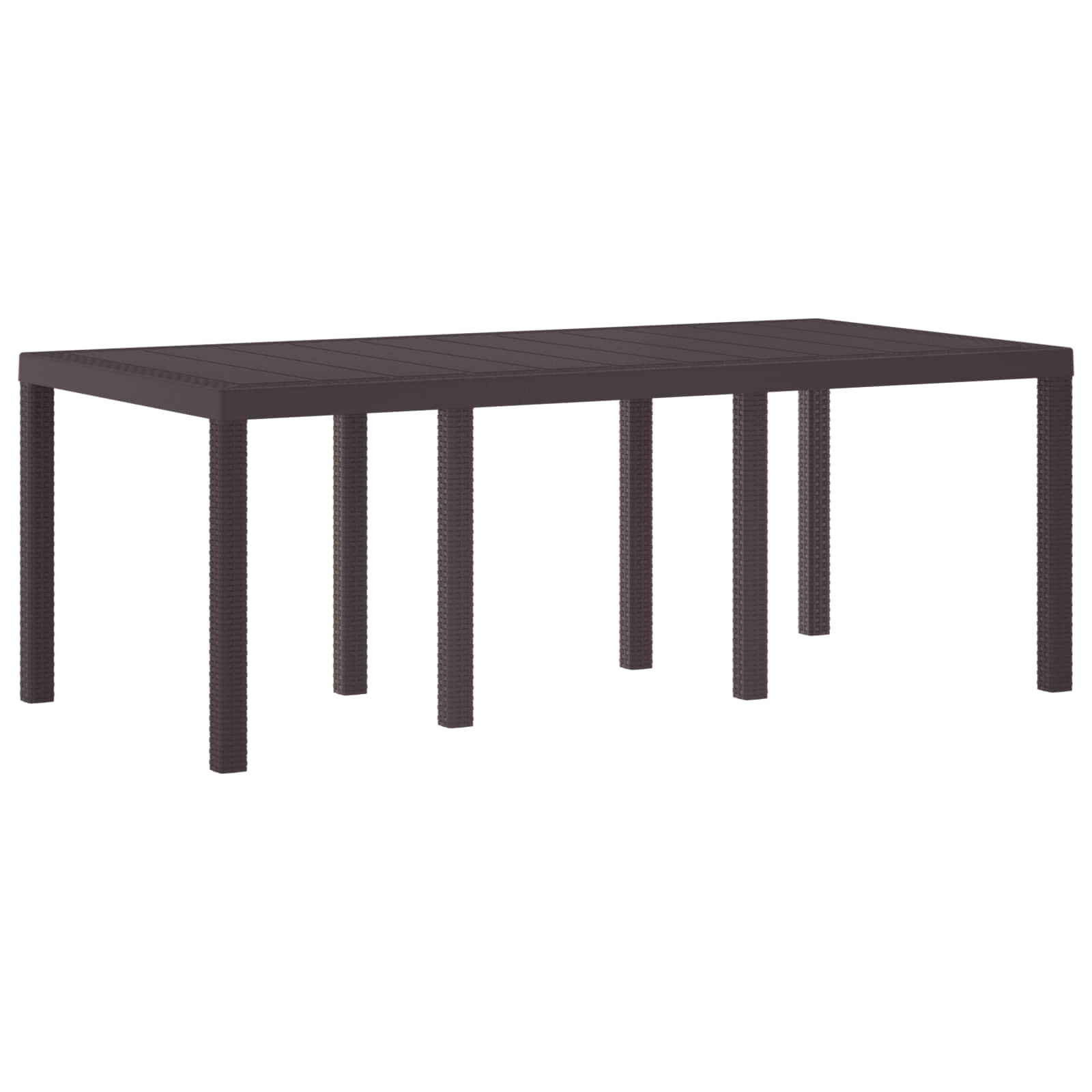 vidaXL Mesa de Jardín Marrón 200 x 100 x 73 cm ratán sintético