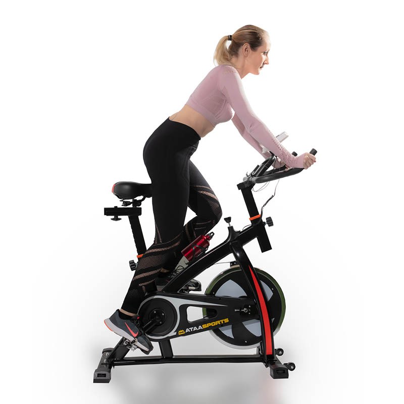 Ataa Cars Bicicleta de Spinning Power 50, Ergonómica y Silenciosa para Entrenamiento en Casa