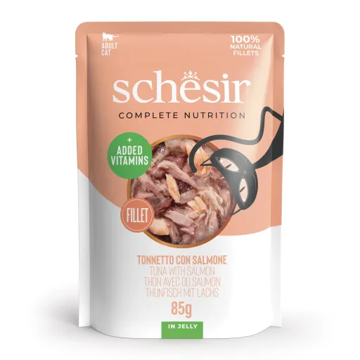 Schesir  Comida Húmeda de Atún con Salmón (Gatos , Comida , Comida húmeda) - 85 gr