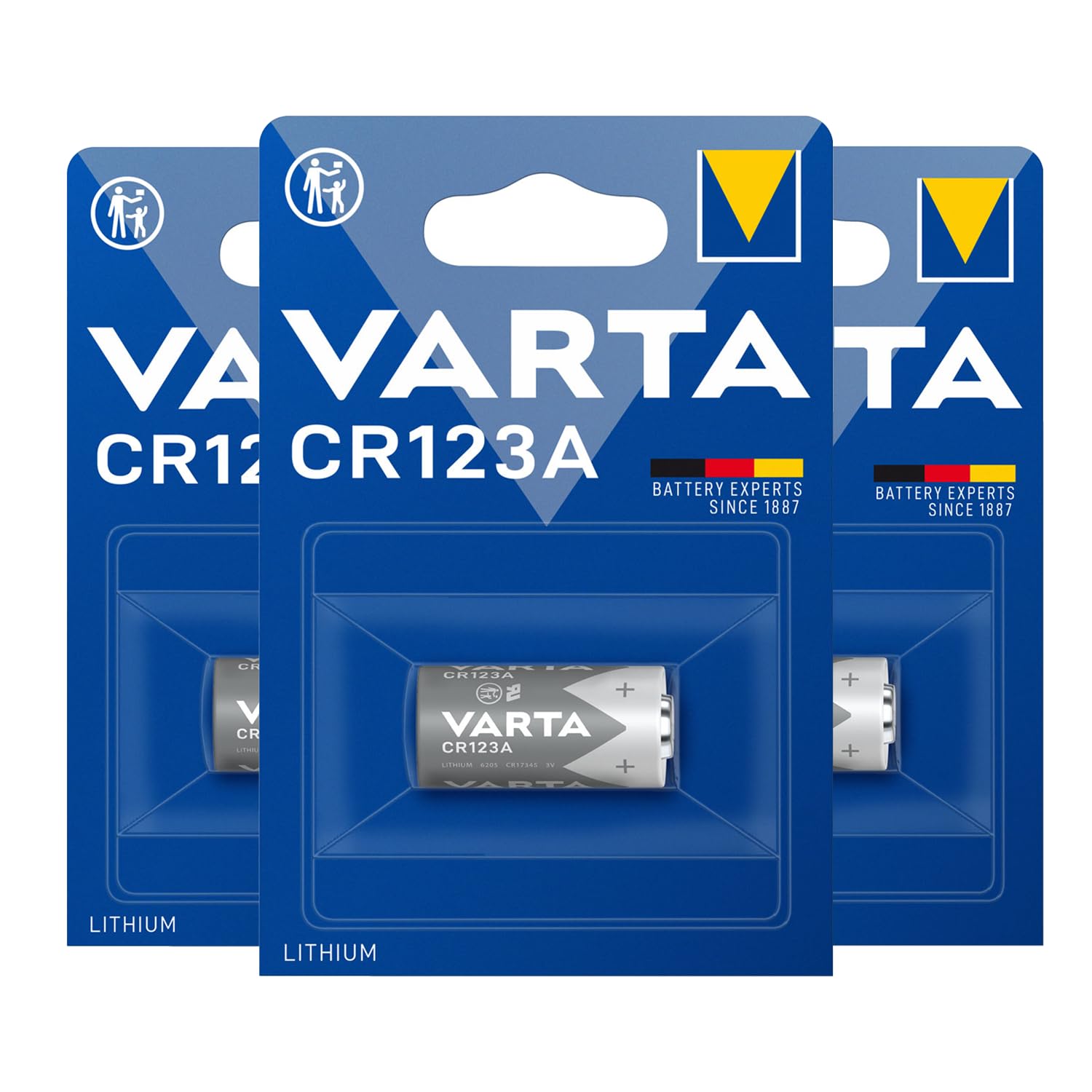 pila varta lithium cr123a 3v (blister 1 unid.) ø17x34,5mm