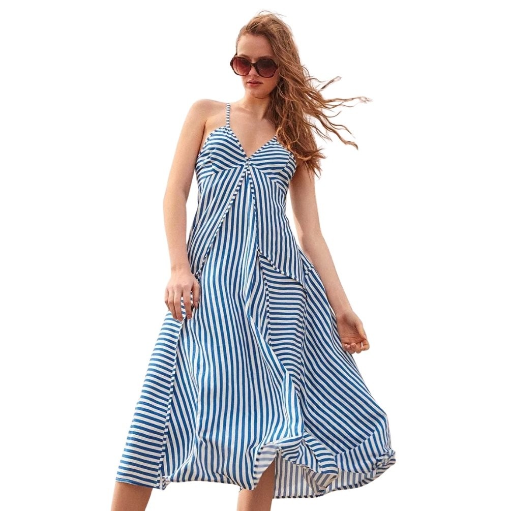 GISELA vestido señora de tirantes a rayas verano 2/40054U