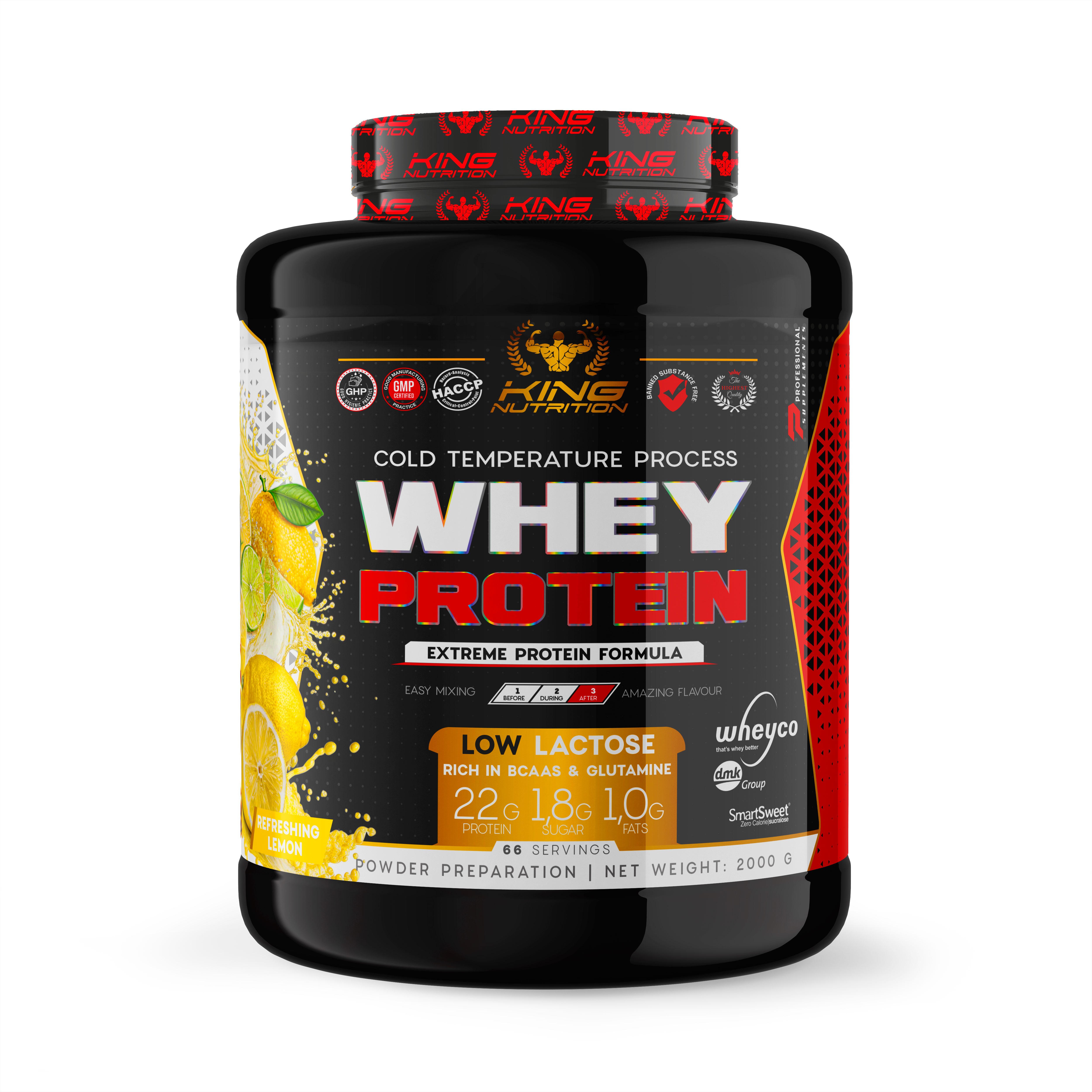 Whey Protein 2kg King Nutrition Proteina Concentrada*