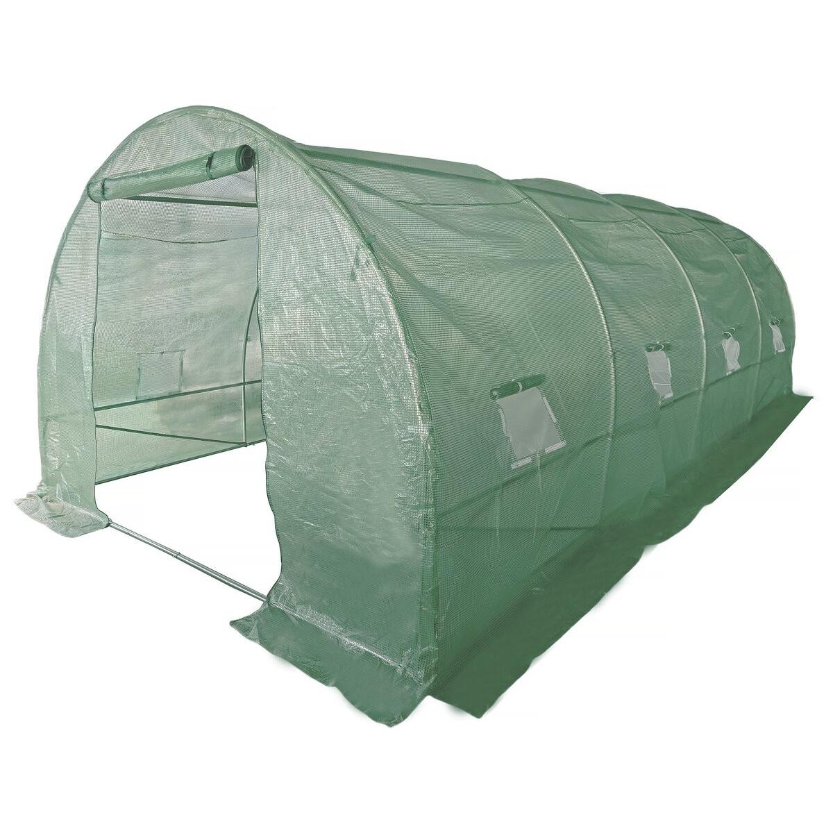 Habitat y Jardin - Túnel de invernadero para jardín  - 18 m² - 140 g - Verde
