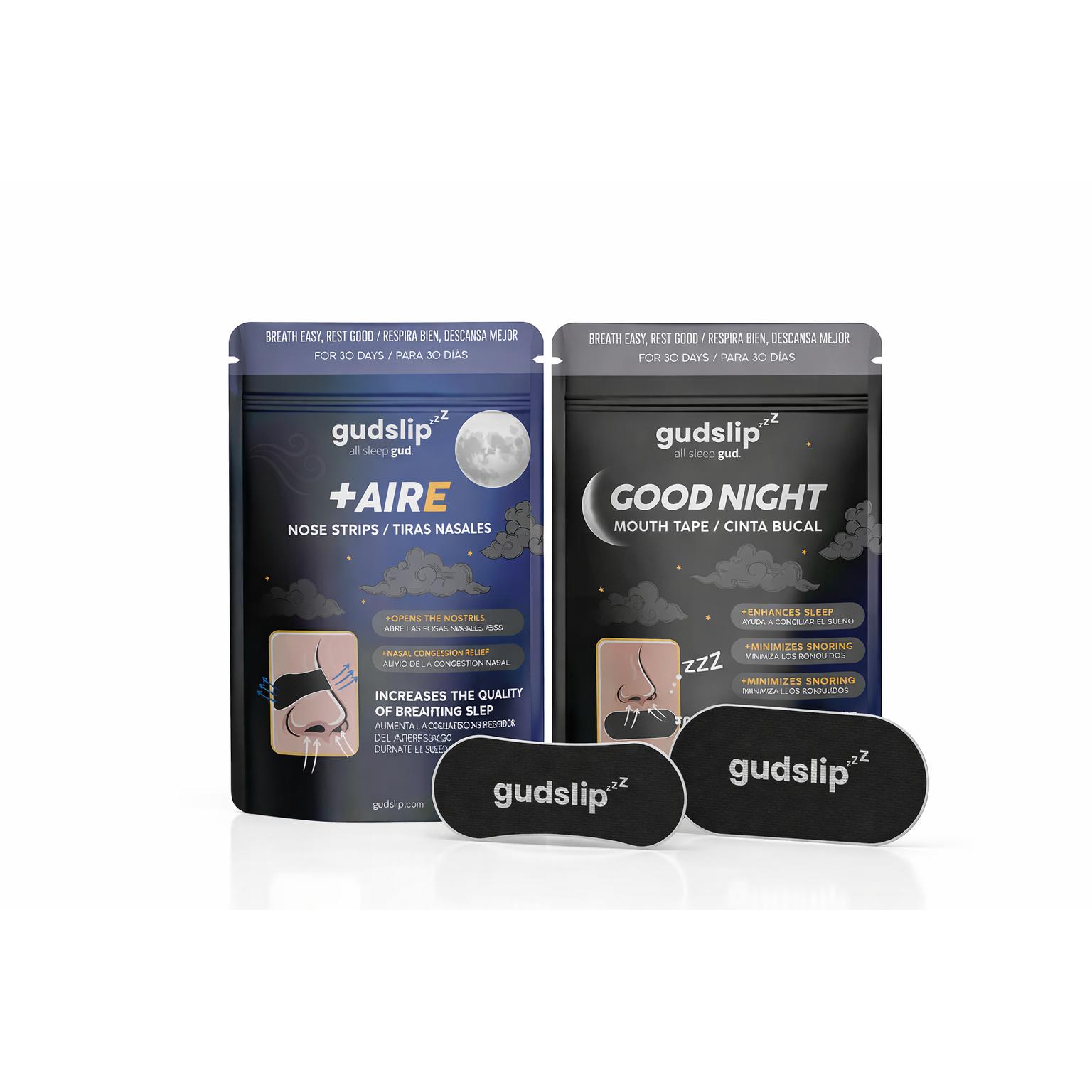 Pack Descanso Gudslip – Tiras Nasales + Tiras Bucales