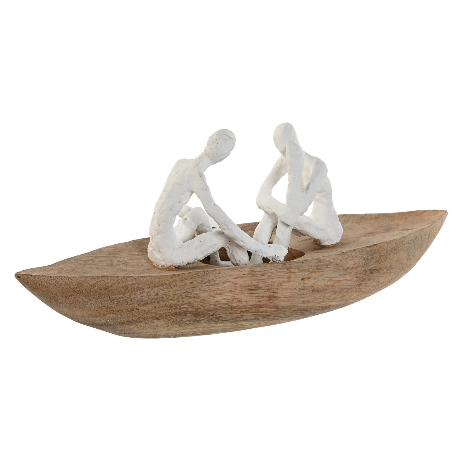Figura resina mango 42x14x16 barca blanco , El mejor complemento para tu hogar.