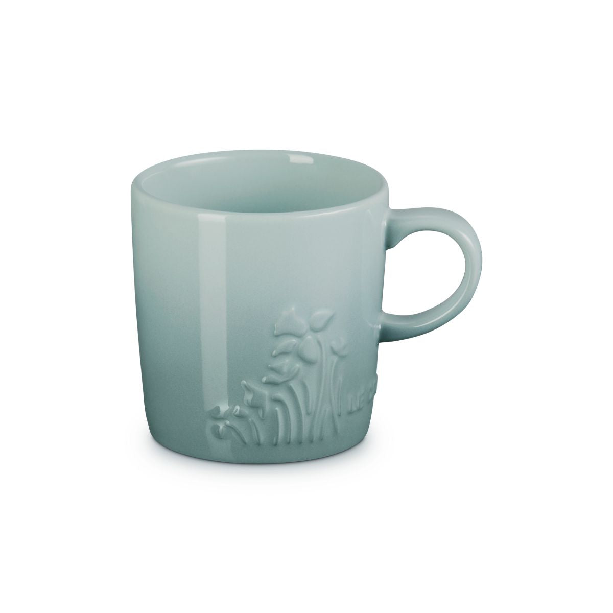 Taza de Cerámica Le Creuset 350 ml de la Colección Jardín con Diseño Floral en Relieve, Ideal para Café, Té o Infusiones