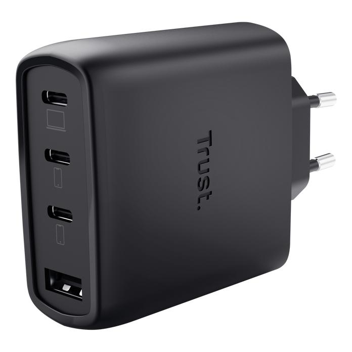 Trust Maxo 65W Universal Negro Corriente alterna Carga rápida Interior