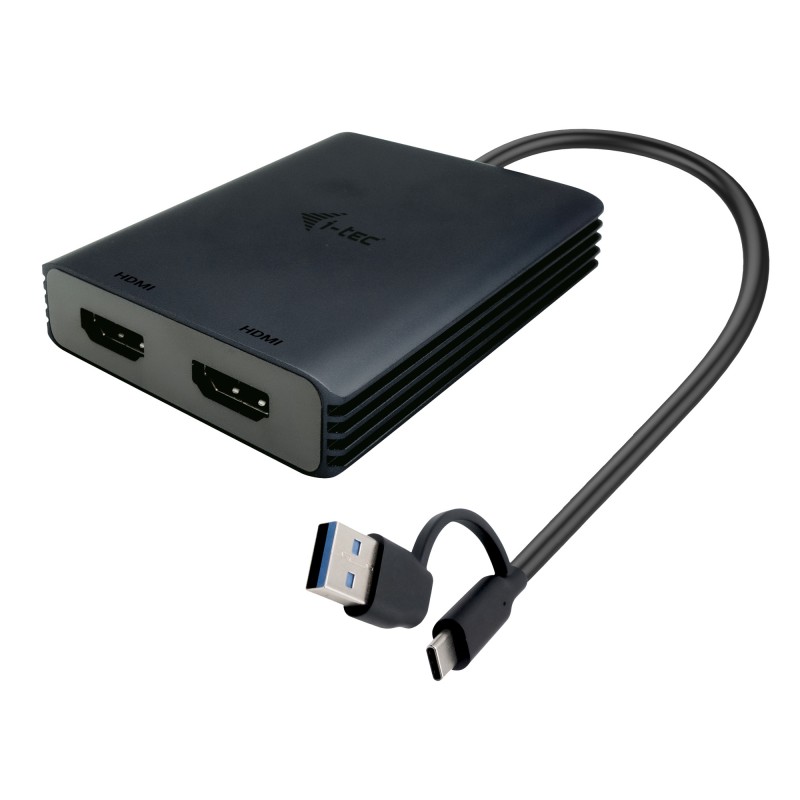 i-tec - USB-A/USB-C Dual 4K/60 Hz HDMI Video Adapter CADUAL4KHDMI