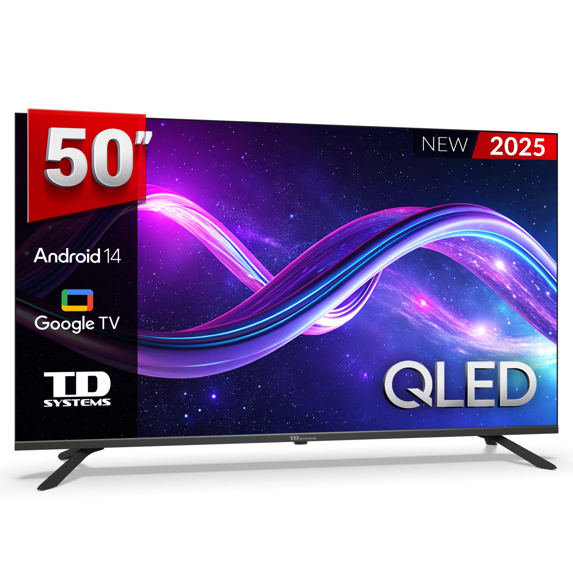 Smart TV 40 pulgadas Qled. Televisores Tizen OS 8.0_ Samsung TV Plus. Televisión TDT HD 2026 - TD Systems K40QC22TIZEN