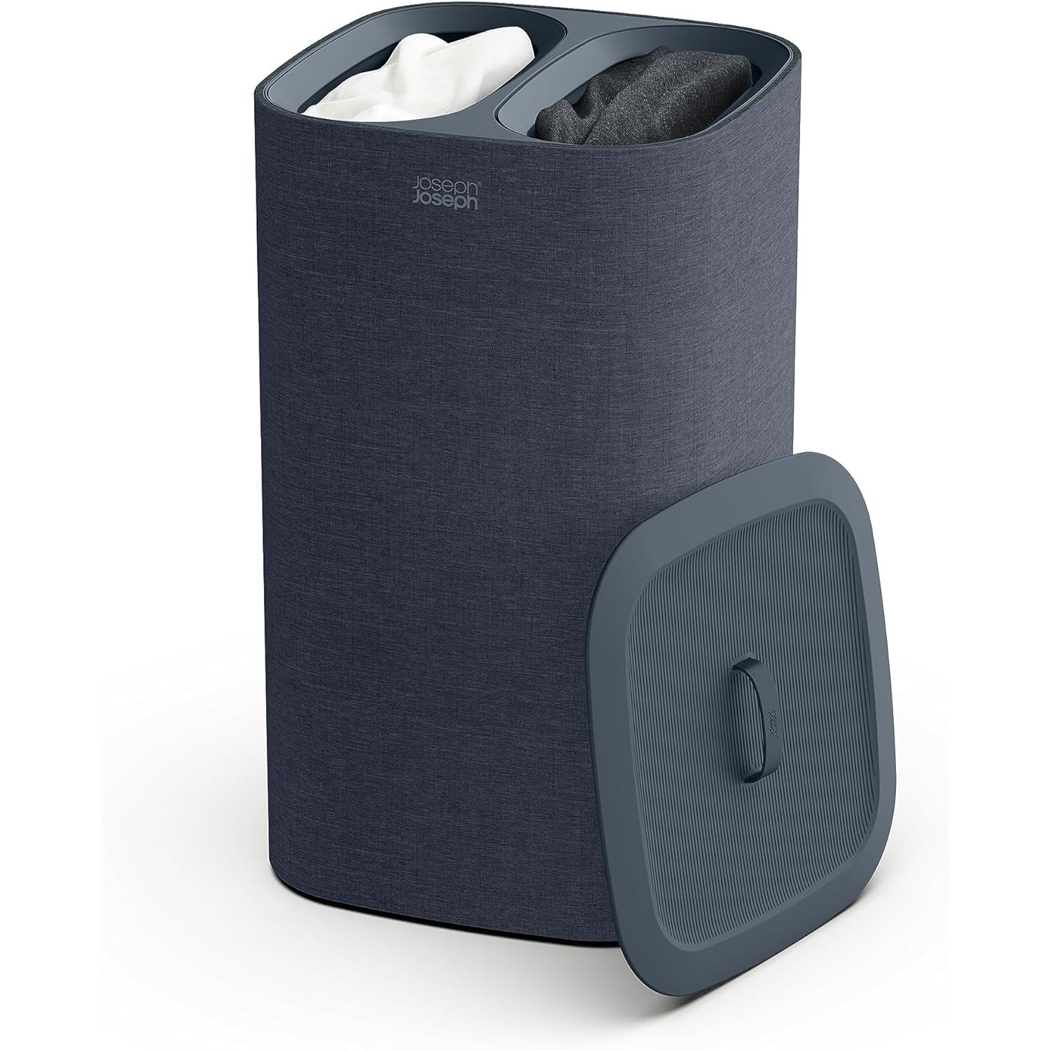 Cesta para la Separación de la Colada Joseph Joseph Tota, 60L, asas ergonómicas, diseño negro