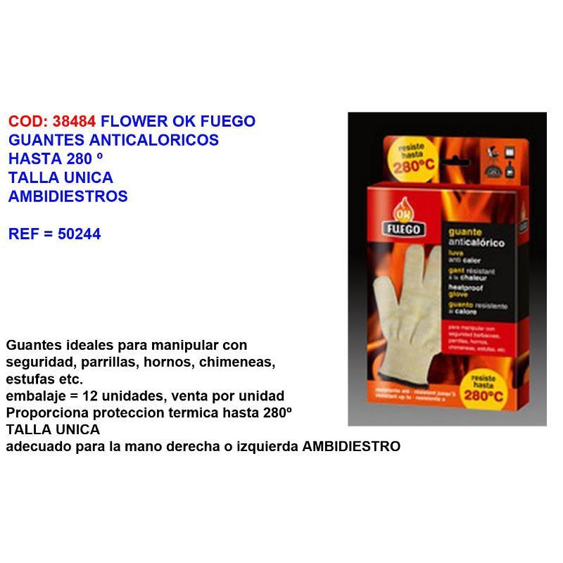 Flower ok fuego guantes anticaloricos 350º t.unica ambidie 50244