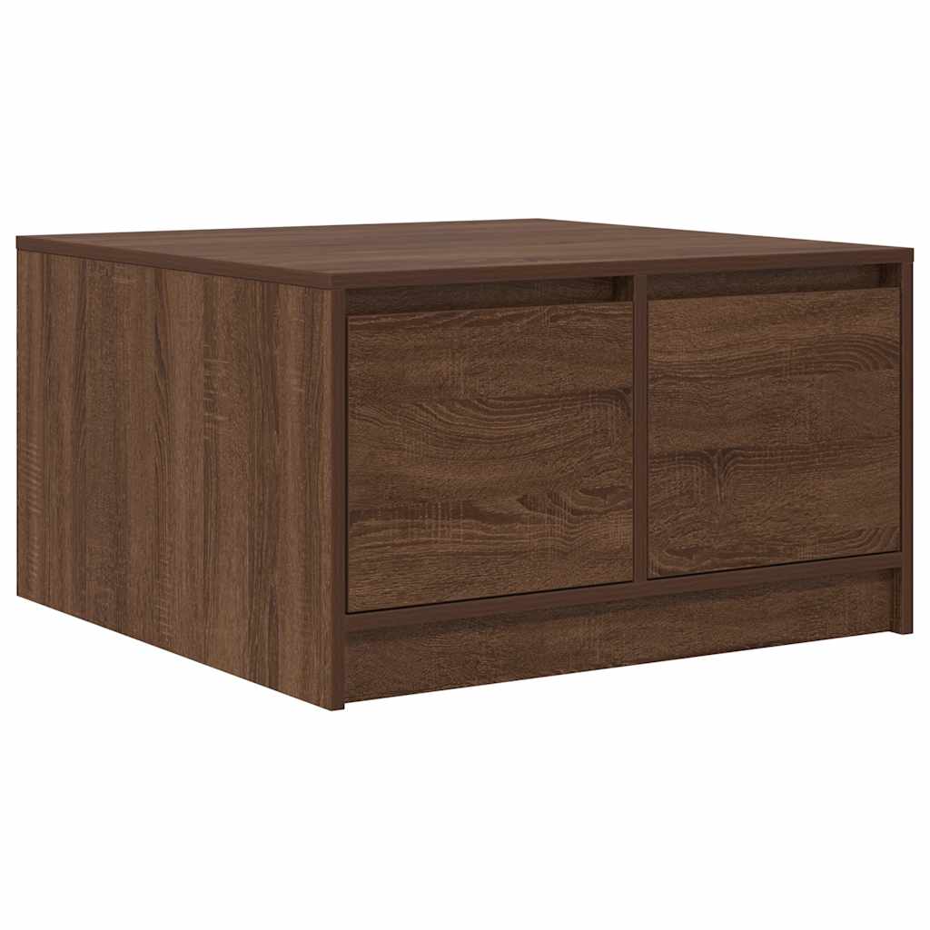 vidaXL Mesa de centro con cajones roble artesanal 70,5x70x40 cm en color Roble artisan/Roble negro/Marrón roble y más | estructura resistente ideal para salón dormitorio o estudio