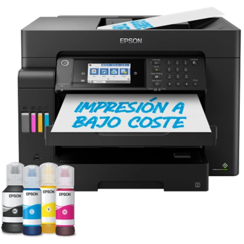 Impresora Inyección de tinta 3 A+, A3, A4, A5, A6, B6 Wifi Epson ECOTANK ET-16655  | 25 ppm ISO, 4.800 Hz, Gran capacidad papel: 550, Conectividad: Wi-Fi, Ethernet, USB, Negro