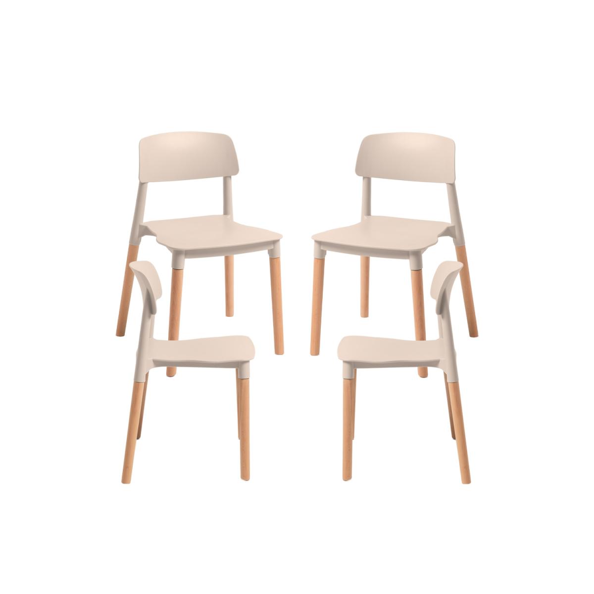 Regalos Miguel - Packs Sillas Comedor - Pack 4 Sillas Estin - Beige