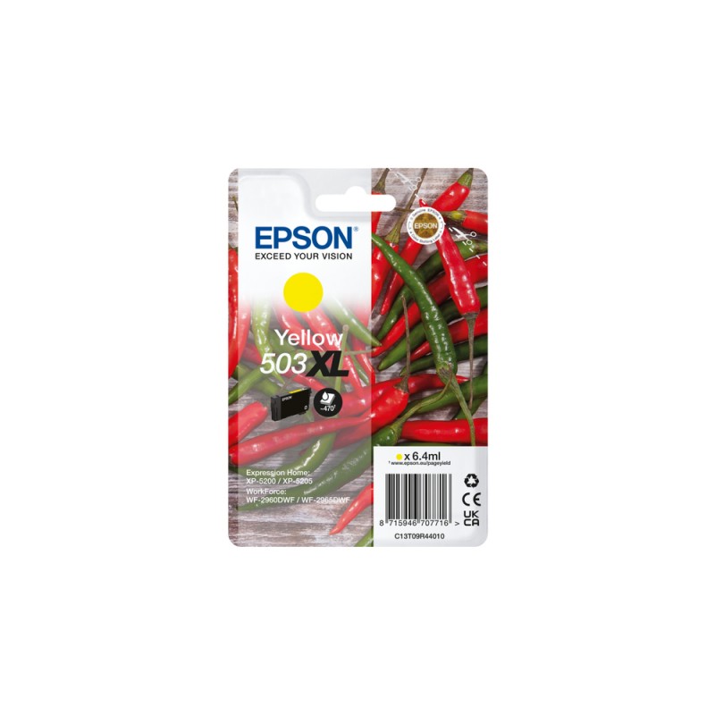 Epson - 503XL cartucho de tinta 1 pieza(s) Original Alto rendimiento (XL) Amarillo - C13T09R44010 C13T09R44010