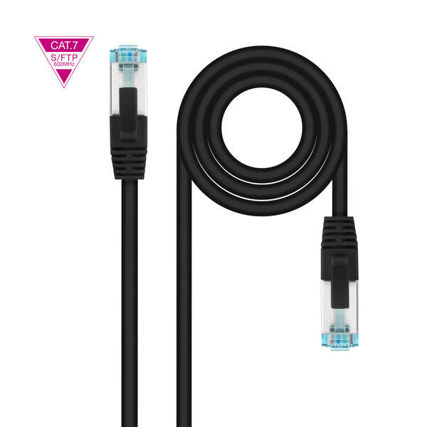 Nanocable cable red cat.7 lszh sftp pimf awg26 25cm - color negro