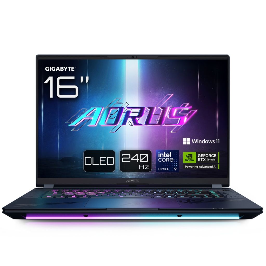 Pc portátil Intel® Core™ Ultra 9 16" Windows 11 Pro GIGABYTE 9RAM6I99ZHAIJH7PT000 Ram 32 GB DDR5 Disco 1024GB  | SSD, Negro