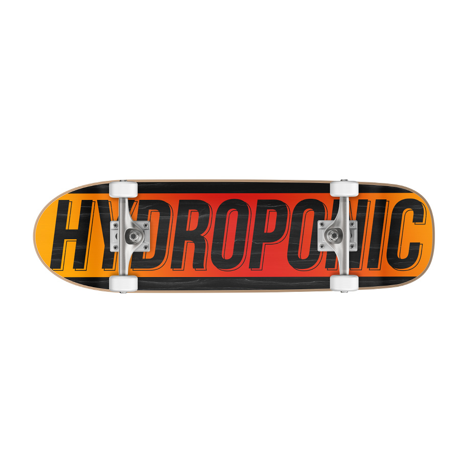 SKATEBOARD COMPLETO HYDROPONIC POOL S0214-03 DEGRADED ORANGE POOL SHAPE