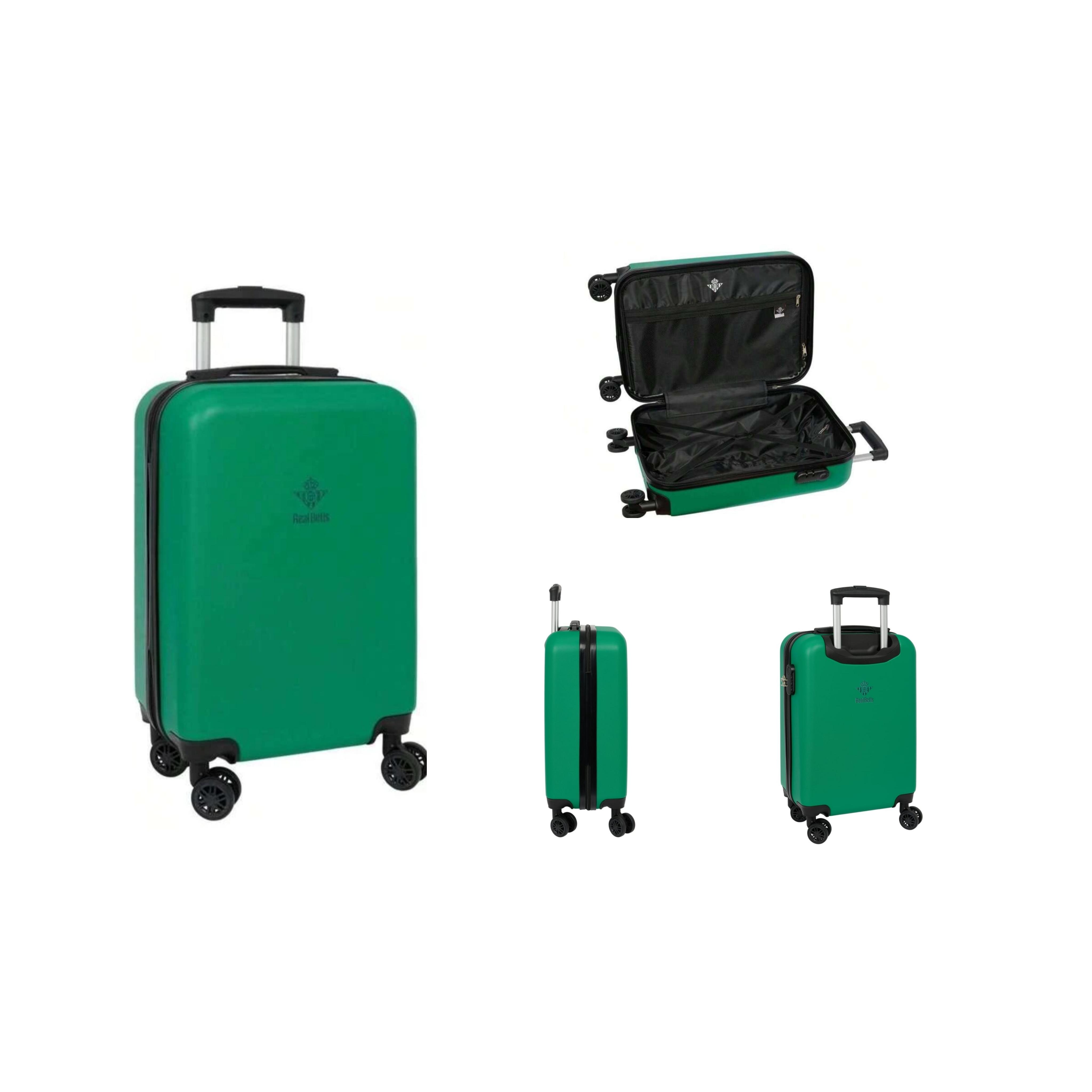 Maleta Cabina Maleta de viajes REAL BETIS BALOMPIÉ, ABS 55 cm. 4 Ruedas Safta oficial calidad de confianza
