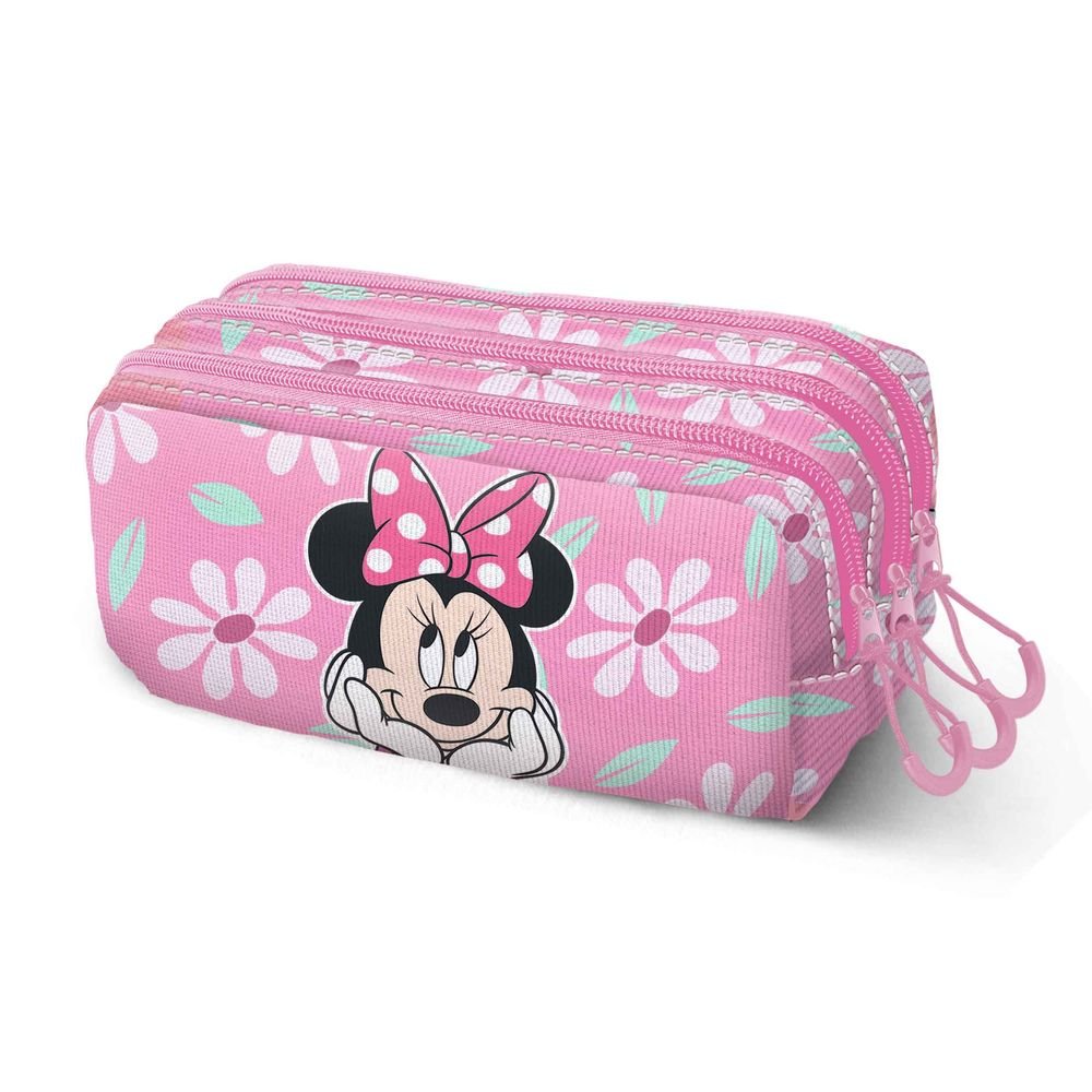 KARACTERMANIA ESTUCHE PORTATODO RECTANGULAR TRIPLE MINNIE MOUSE BLOOMING BLOOMING 10x23x11 Cms.