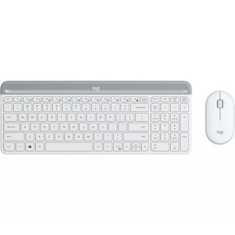 Logitech MK470 Slim Combo Teclado Ratón Inalámbricos Blanco