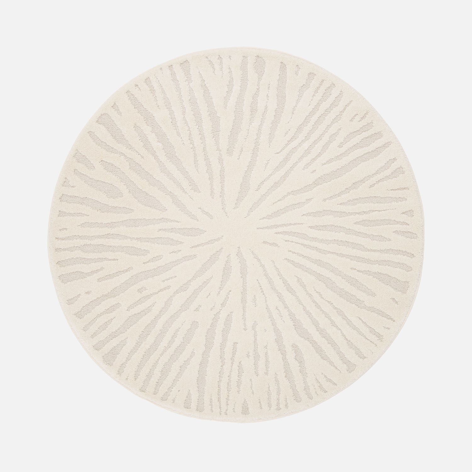 sweeek - Alfombra interior shaggy redonda beige, 160cm , Helen , 160x160x1