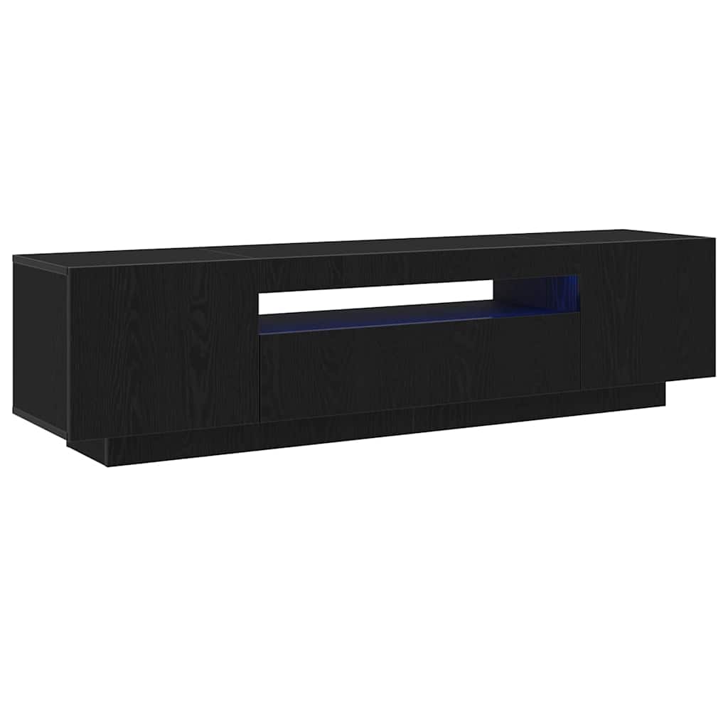 vidaXL Mueble de TV Negro 160 x 35 x 40 cm Madera de ingeniería