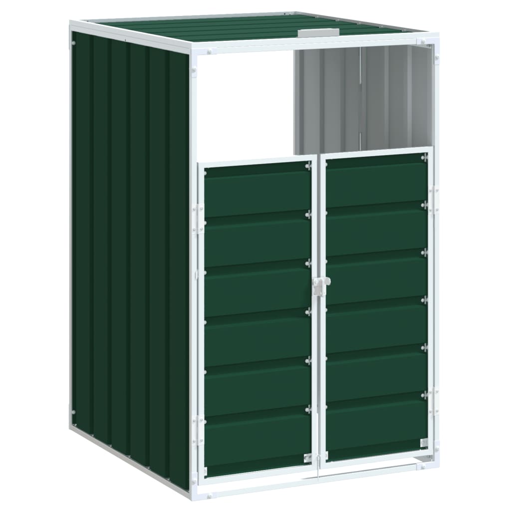 vidaXL Cobertizo de contenedor de basura acero 72x81x115 cm Multicolor