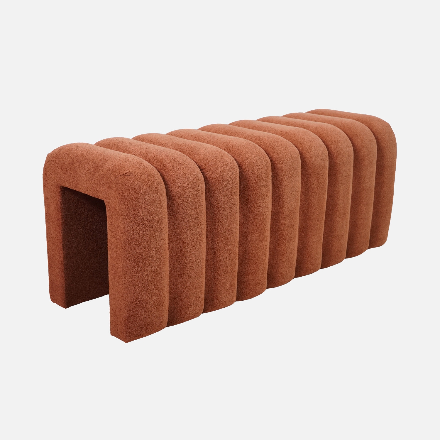 sweeek - Banco, pie de cama contemporáneo de tela , Ito , 114x40x45