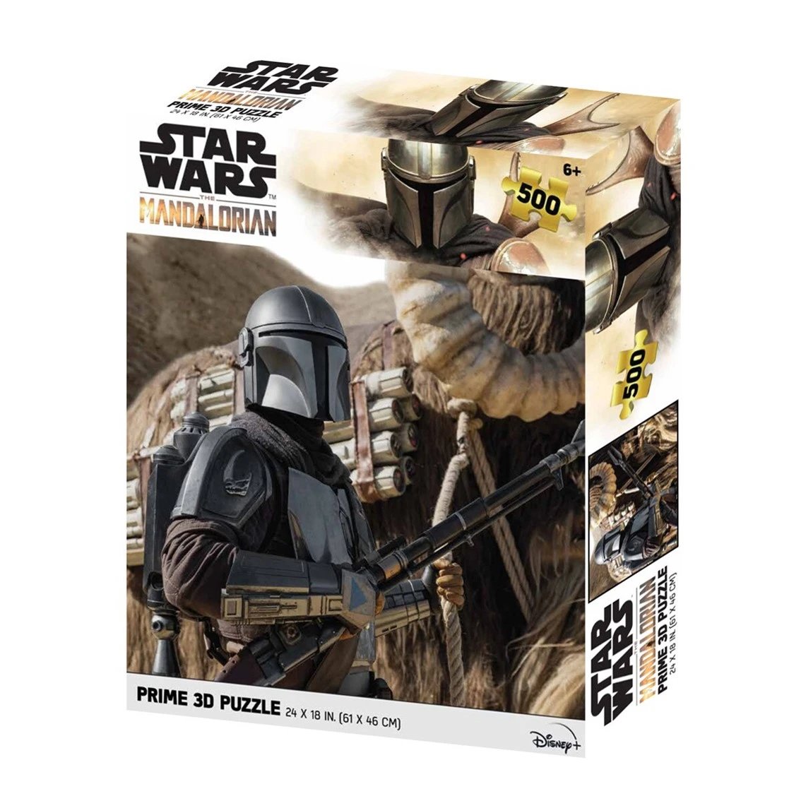Prime3 - Puzzle lenticular 3D de 500 piezas The Mandalorian para mayores de 8 años, efecto visual dinámico y acabado decorativo, ideal como regalo navideño o de cumpleaños