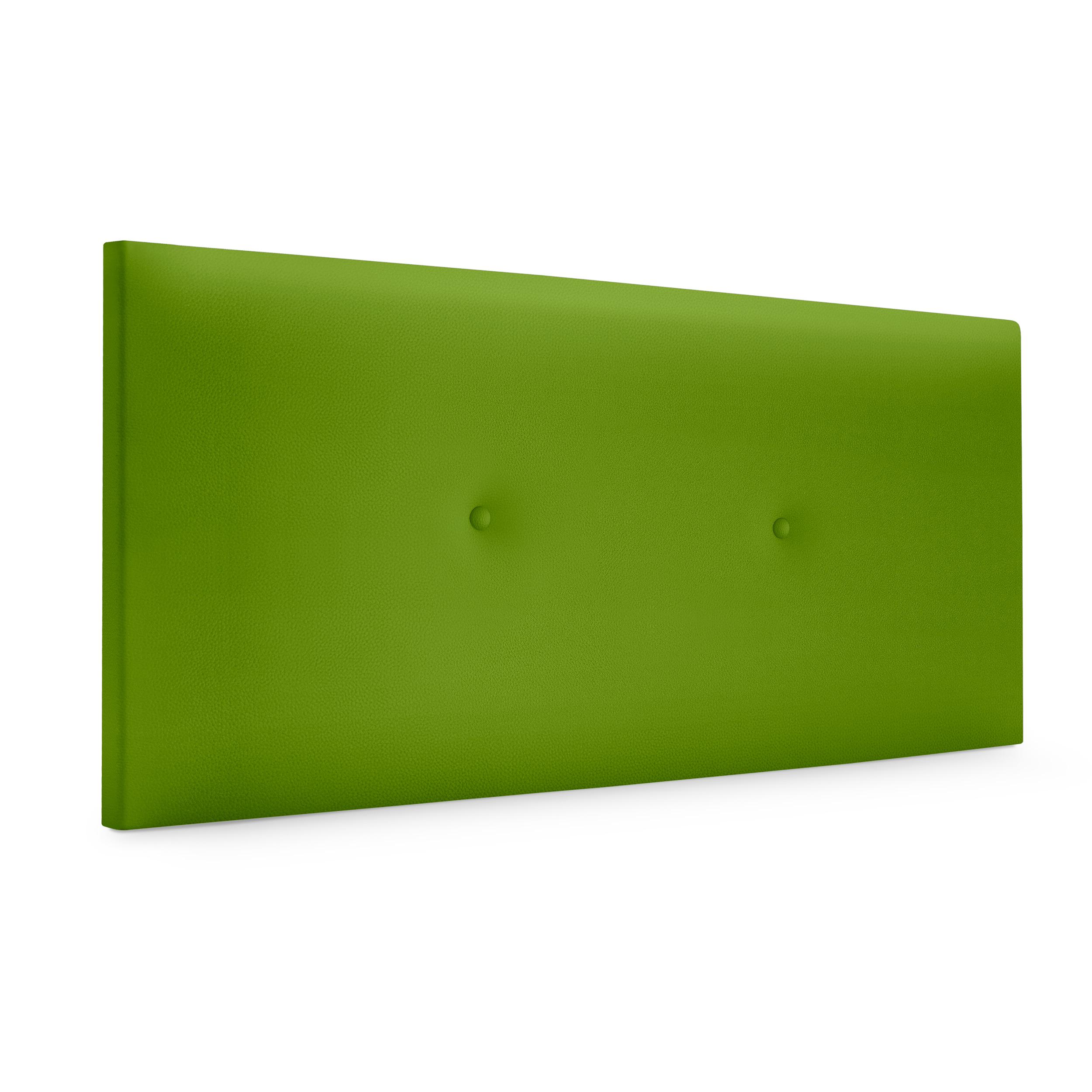 DHOME Cabecero de Polipiel o Tela Acualine Liso con Botones Tapizado Colores Cabezal Lujo Cama Dormitorio Moderno Acolchado (Verde Polipiel)