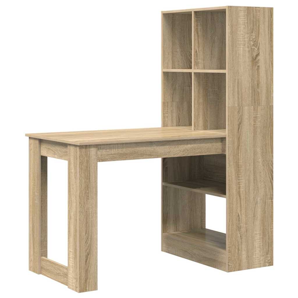 vidaXL Escritorio Roble Sonoma 122 x 67 x 145 cm Madera de ingeniería