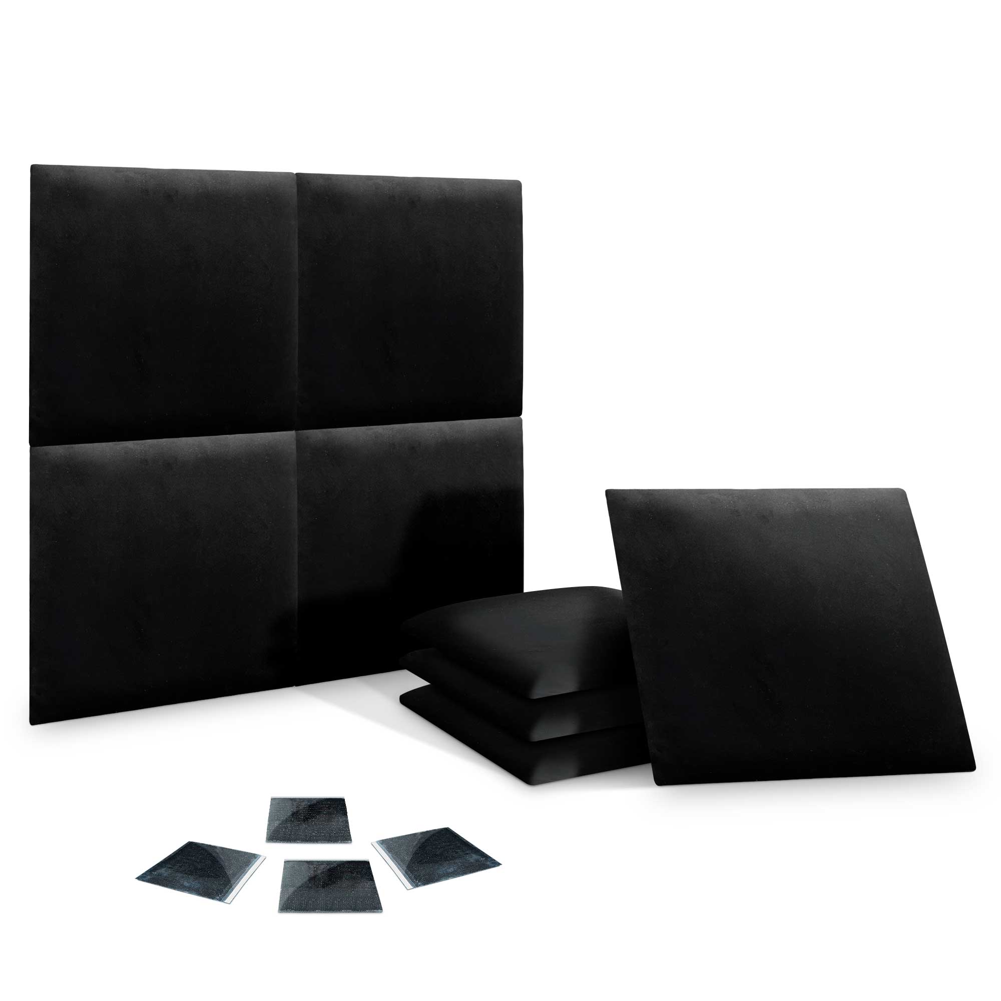 DHOME Juego de Paneles Tapizados de Terciopelo Premium Pack Autoadhesivos para Pared Acústicos Absorbentes Protección