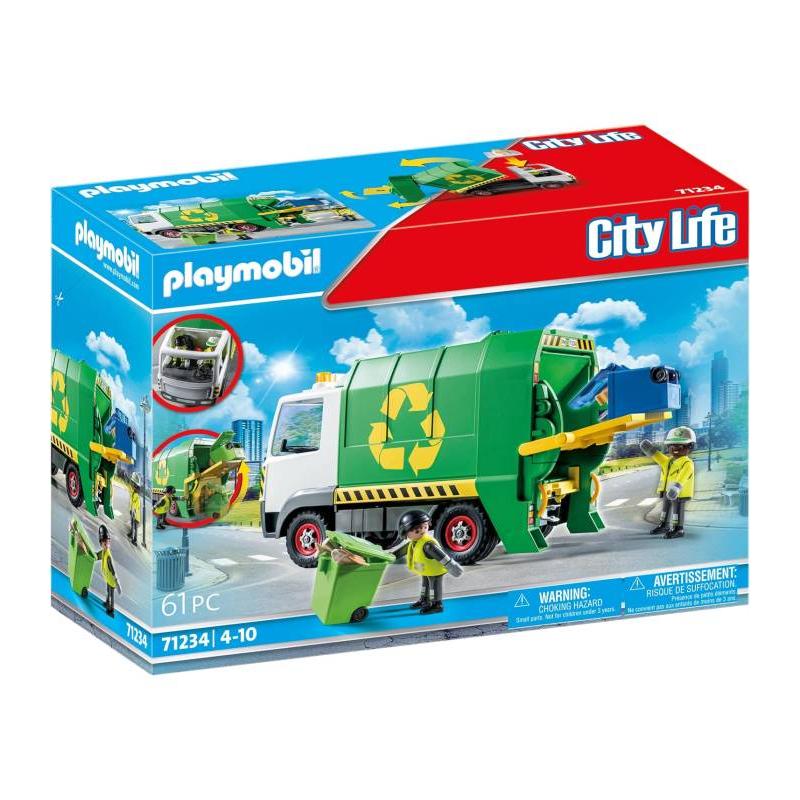 PLAYMOBIL CITY ACTION 71234 CAMIÓN DE RECICLAJE VERDE