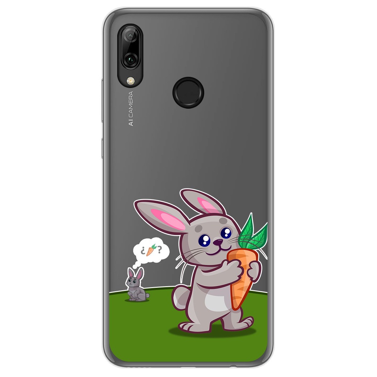 Tumundosmartphone Funda Gel Transparente para Huawei P Smart 2019 / Honor 10 Lite diseño Conejo Dibujos