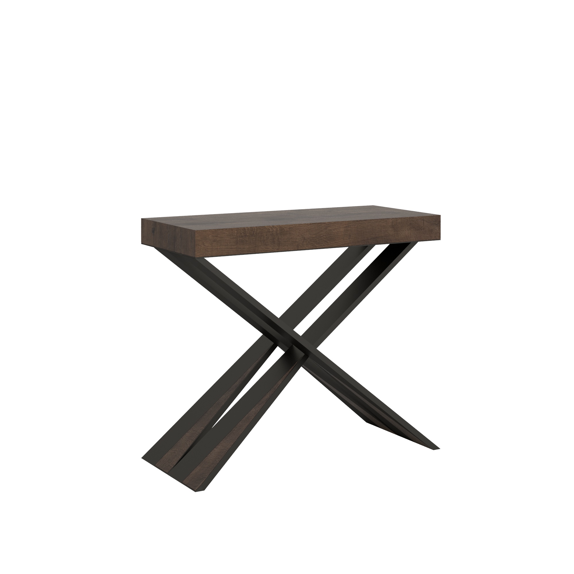 Consola extensible 90x40/196 cm Diago Small Premium Estructura Nogal Antracita - Itamoby