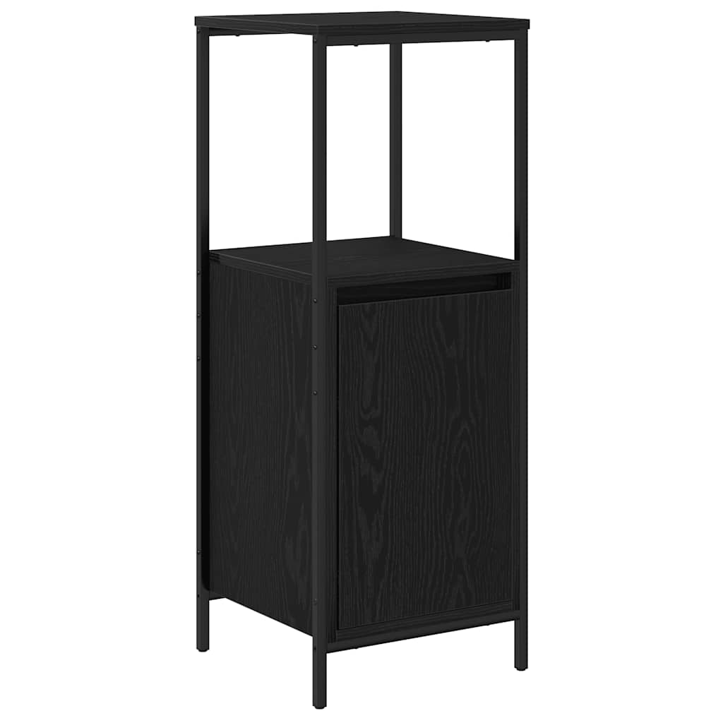 vidaXL Mueble de baño con estantes roble negro 36x35x95 cm
