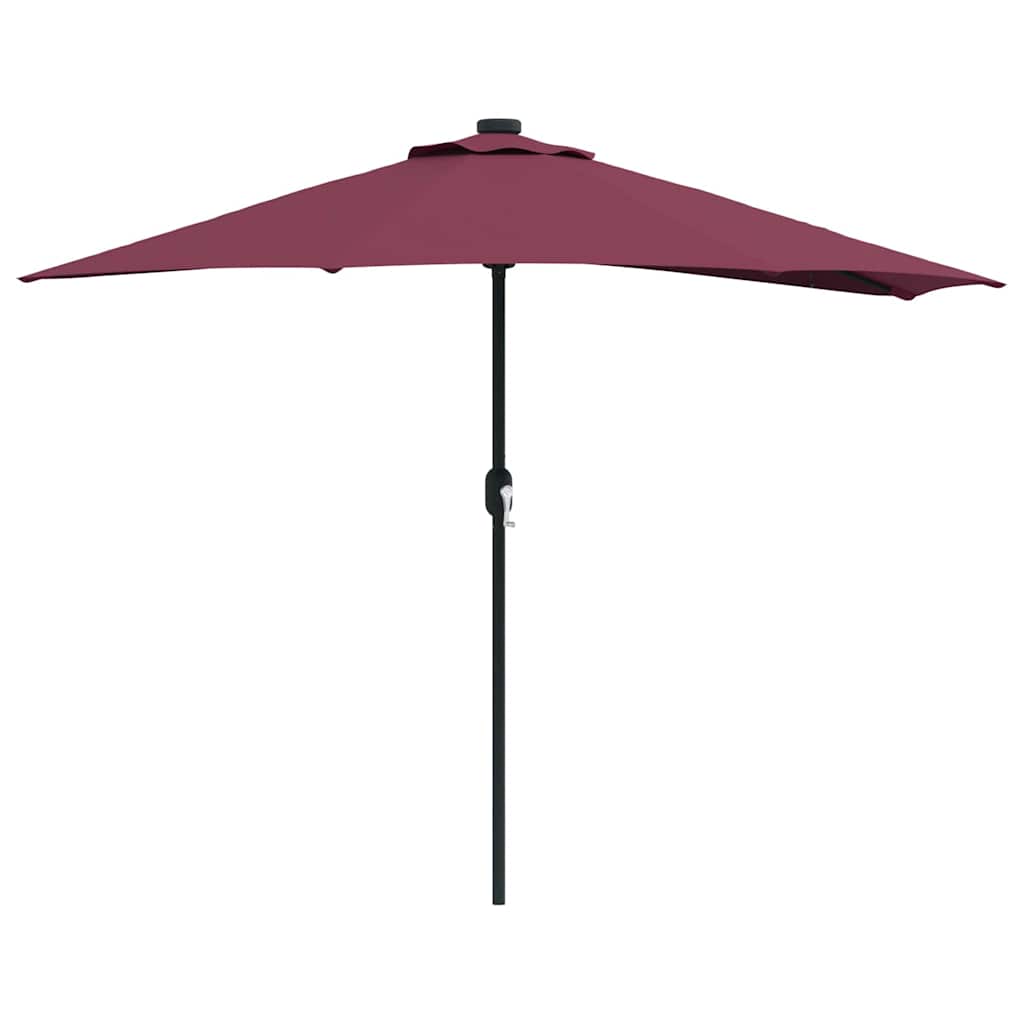 vidaXL Sombrilla de jardín Rojo Burdeos 294 x 150 x 224 cm