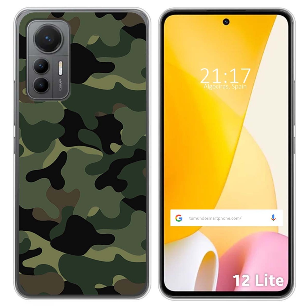 Funda Silicona para Xiaomi 12 Lite 5G diseño Camuflaje Dibujos