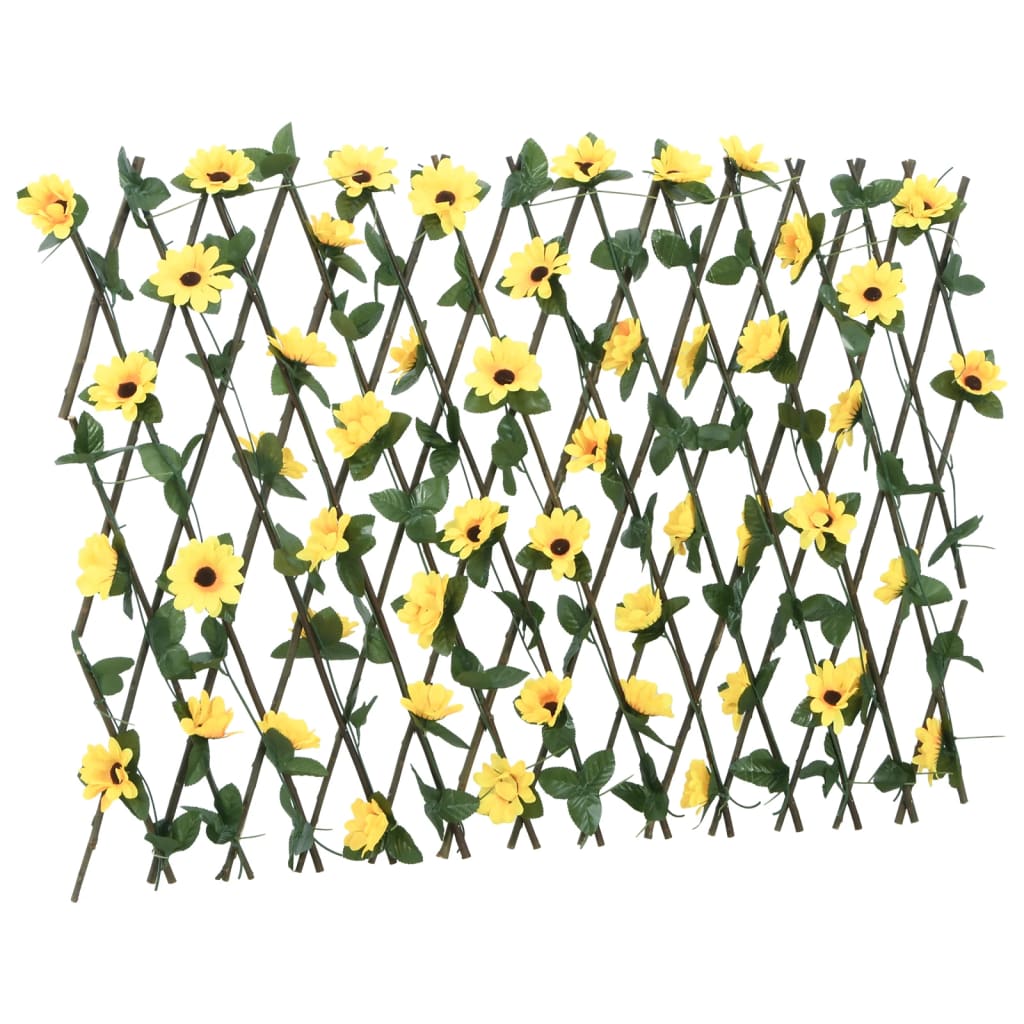 Vidaxl Enrejado Expansible Hiedra Artificial Amarillo 5 Uds 180x20 Cm