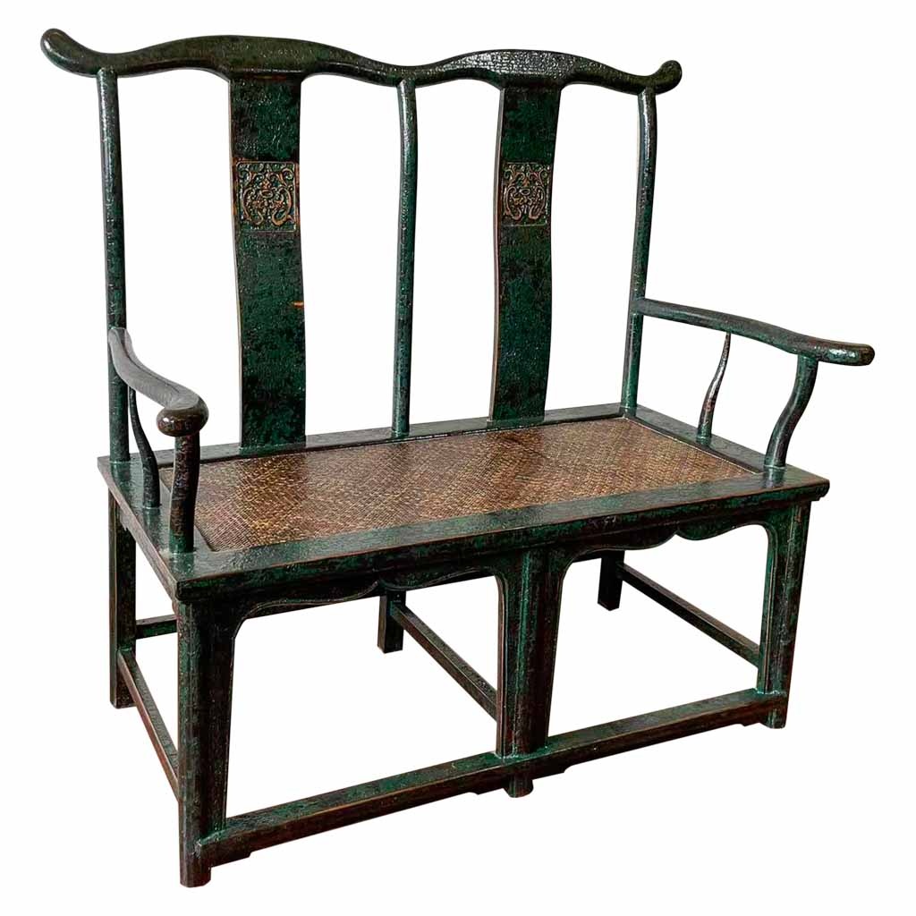 Wonderlust Deco - Banco de madera marrón 116x60x119 cm Verde 116x60x119h cm