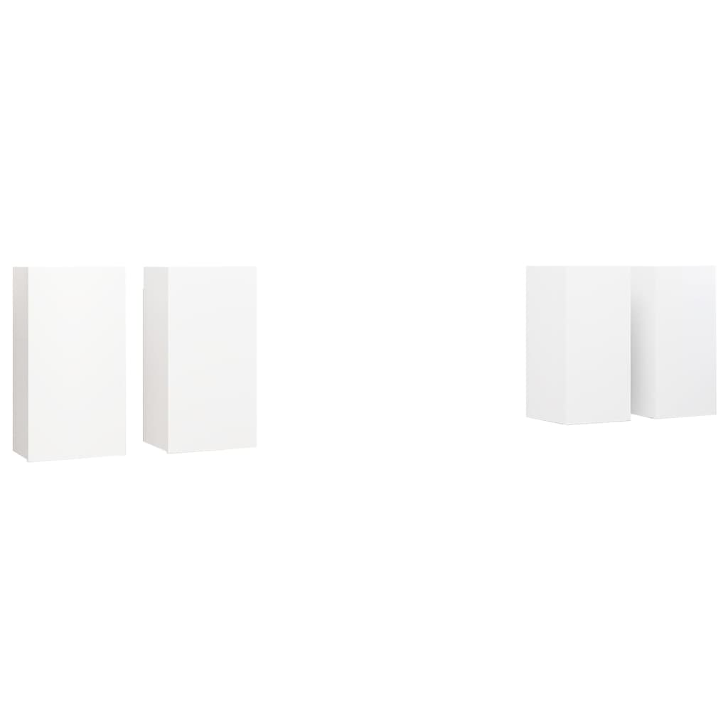 vidaXL Muebles para TV 4 uds aglomerado 30,5x30x60 cm, Mueble de Salon, Mueble TV, Mueble TV salon, Mesa de TV, Mueble tele